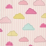 Kids Clouds Stripe Pink