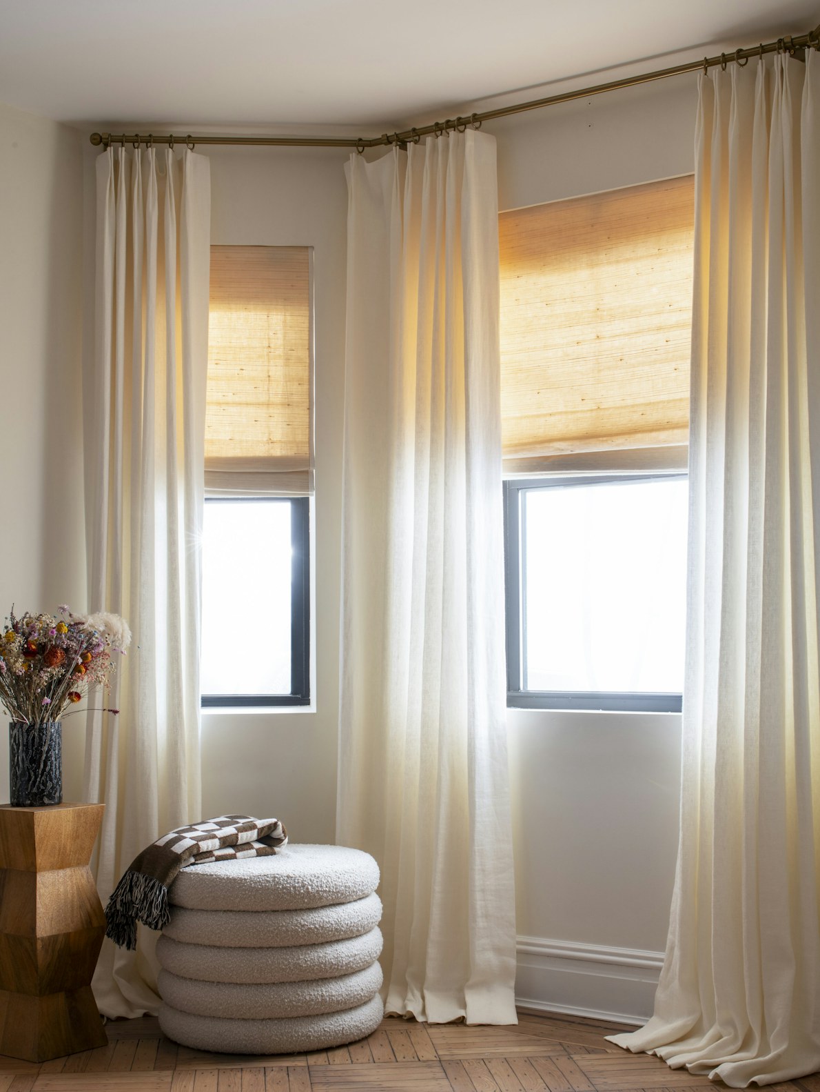 Shade Love drapery and hardware in a loft
