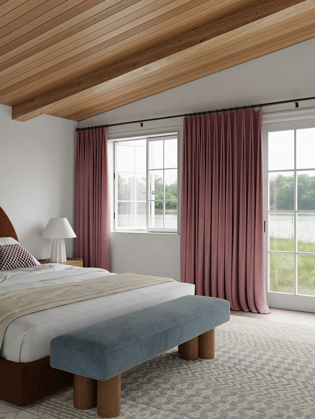 Tailored Drapery Black Ball Finial